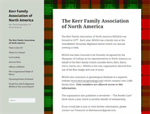 Tablet Screenshot of kerrfamilyassociation.com